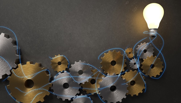 lightbulb and gears